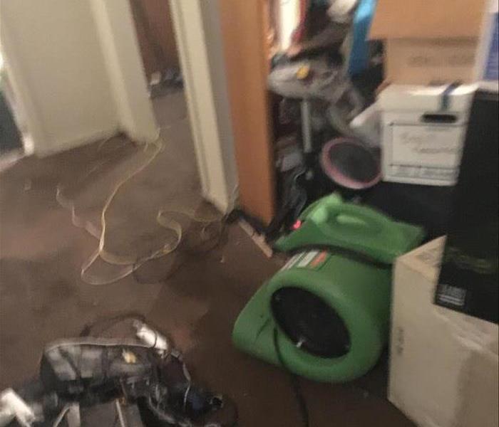 Air mover in a living room.